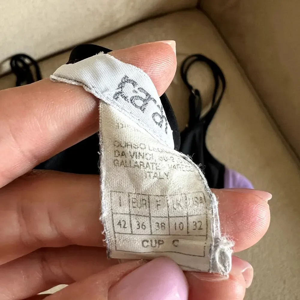 parah bikini swimsuit black green size 32C Small D1 - Picture 2 of 4